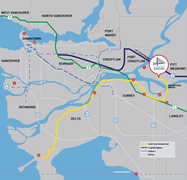 Golden Ears Location Map